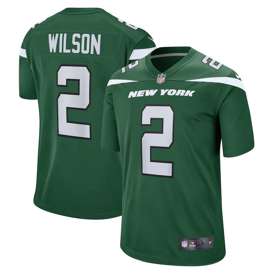 Cheap Men New York Jets 2 Zach Wilson Nike Gotham Green 2021 Draft First Round Pick Game NFL Jersey